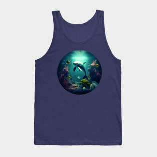 Dolphin swimming undersea Tank Top